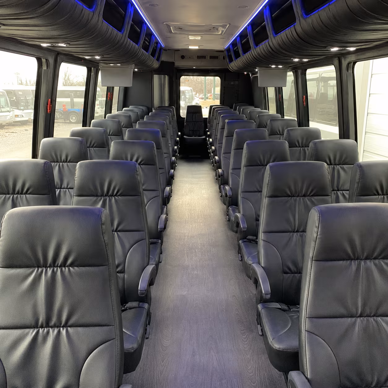 spokane 25 passenger minibus interior