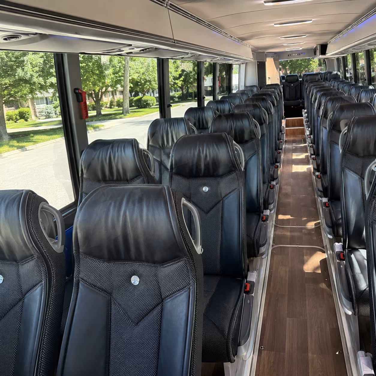 spokane 40 passenger charter bus inside