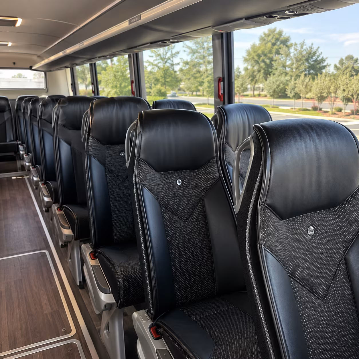 spokane 45 passenger charter bus interior