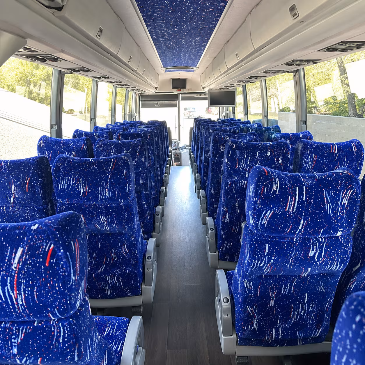 spokane 50 passenger charter bus interior