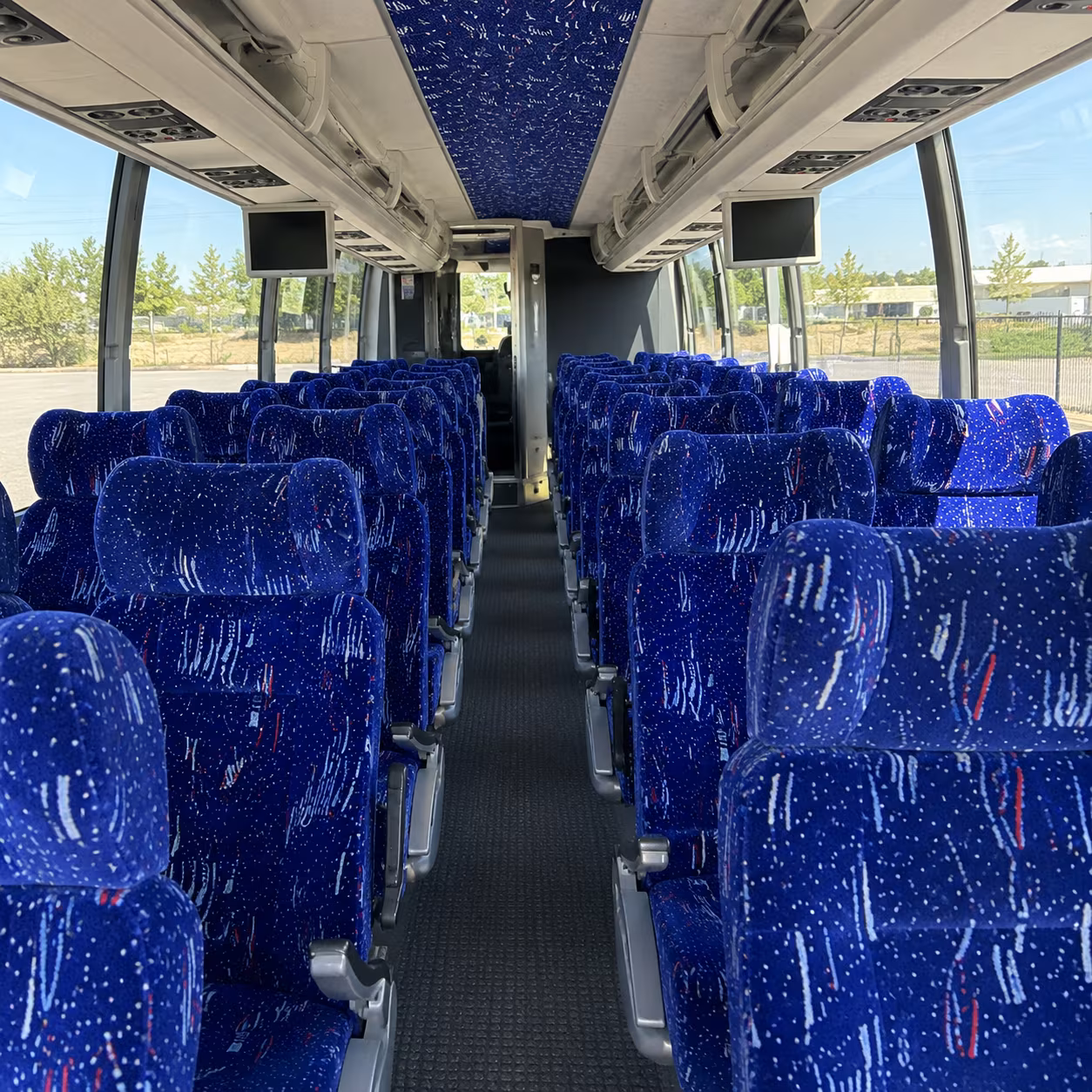 spokane 54 passenger charter bus interior