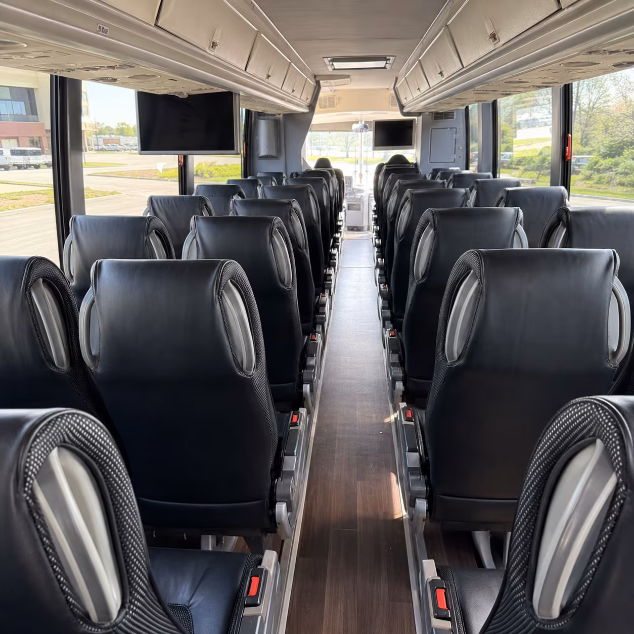 spokane 56 passenger charter bus inside